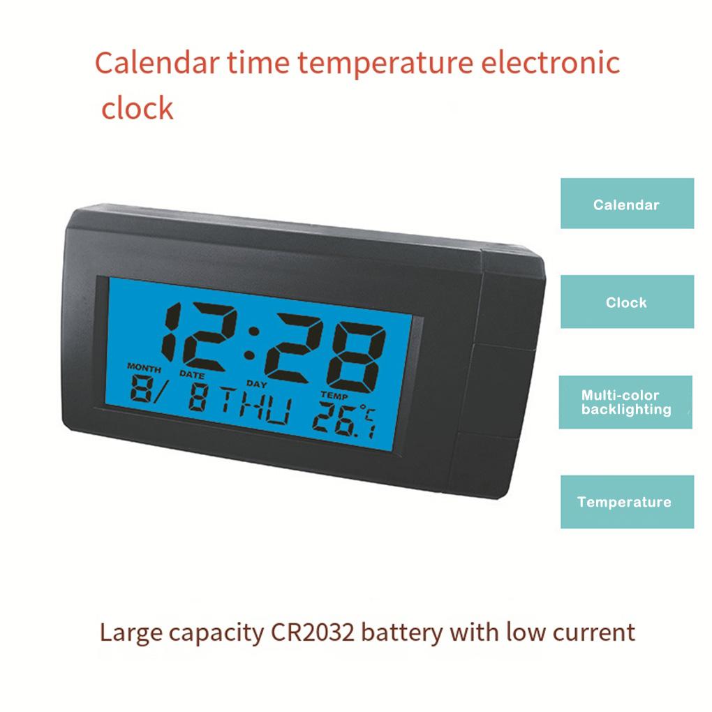 Car Digital Clock Date Display Battery Powered Home Automotive Clocks