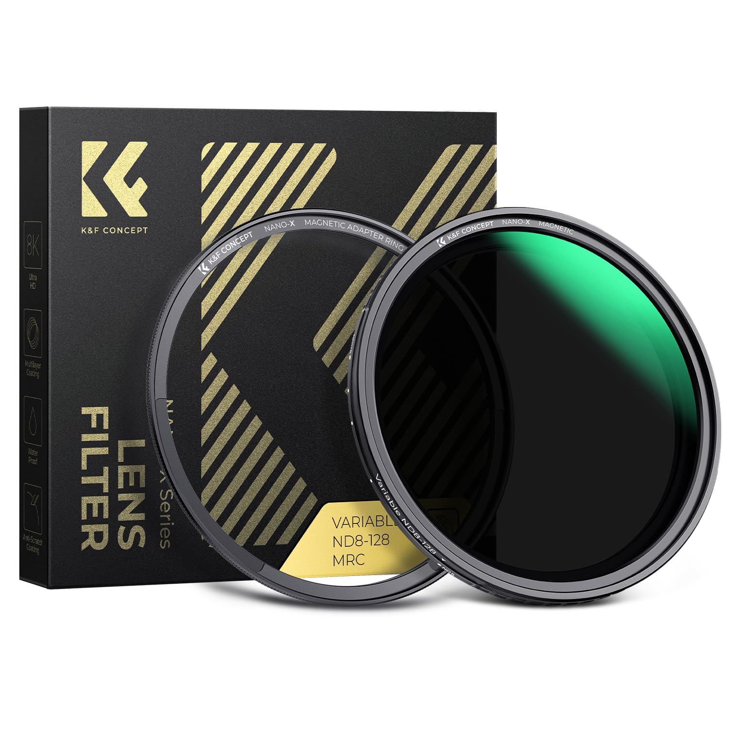 

CONCEPT 82mm Magnetic Variable ND Filter No Optical HD super Low Slim Lens filter for photography direct K&F ND8-ND128, X-shaped unevenness, glass,