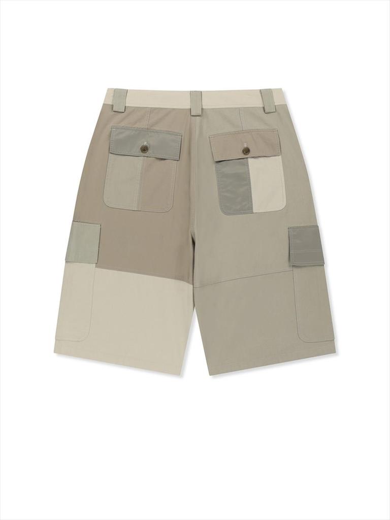 [Matinkim] Patchwork Cargo Bermuda Pants for Men