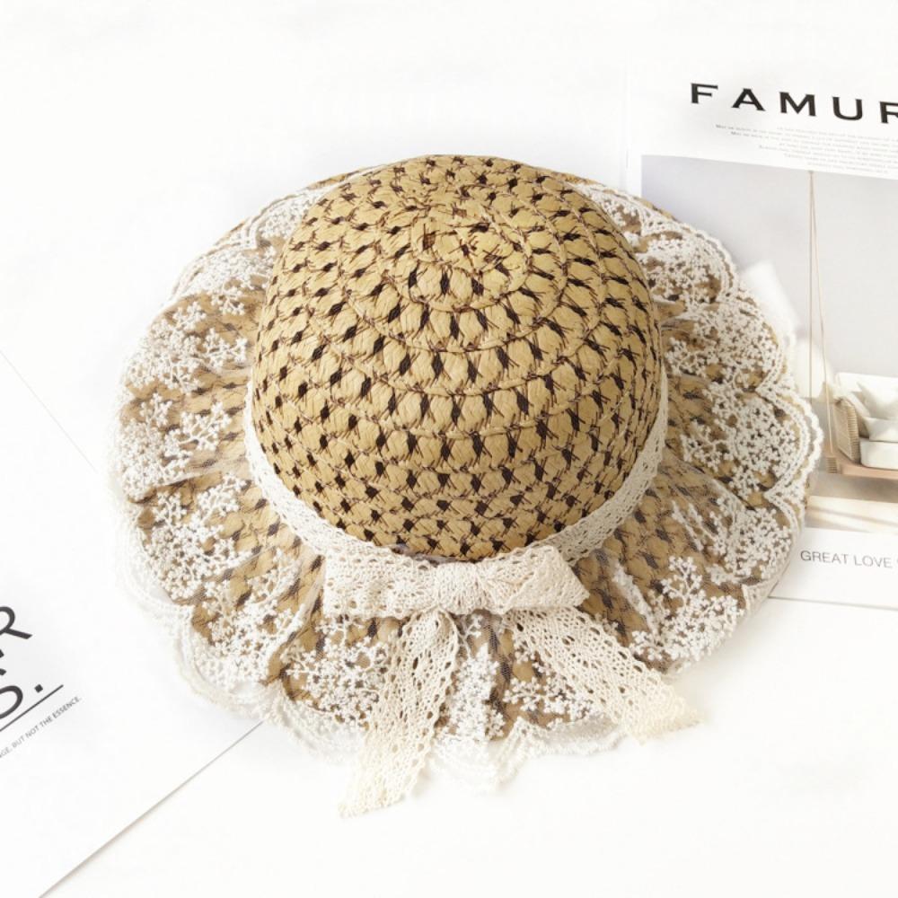 Grass Weaving Parent-child Summer Women's Sun Hat Handmade Beach Caps Durable Straw Hats