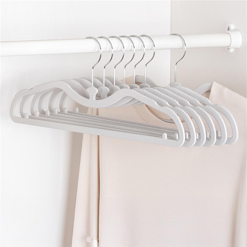 Space Saving Short Neck Hanger with Silicone Coating Anti Slip Rubber Paint Clothes Hanger for Small Wardrobes