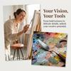 5PCS Wooden Handle Art Painting Scraper Metal Working Head Painting Shovel Tool  Pigment Blending