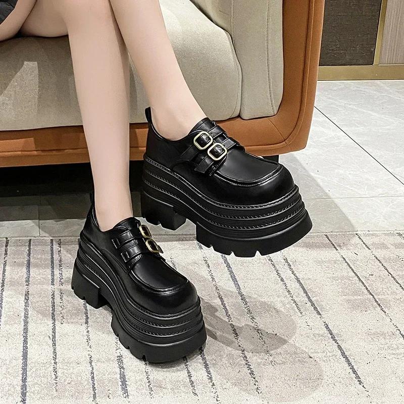 Fashion 10CM Platform Women Loafers Shoes Flats Casual Cozy Sport Shoes Woman 2024 Trend Autumn Designer Sneakers Walking Mujer Zapatos