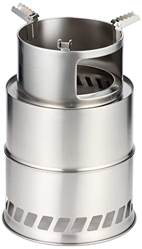 Takeda Corporation CSL21-19 High-Power Camping Stove for BBQ and Outdoor Use, Silver, 19.2 x 19.2 x 31cm (Large)