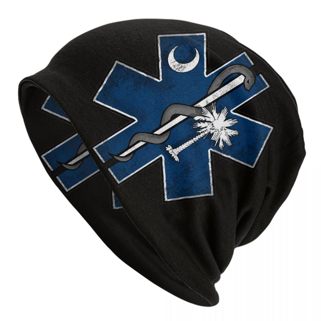 Custom Emt Star Of Life Logo Beanie Cap Winter Bonnet Knitted Hats Hip Hop Outdoor Paramedic Health Care Skullies Beanies Hats