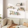 Solid Wood Multi-Layer Wall Shelf for Living Room and Bedroom Decor