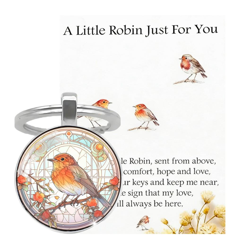 European Robin Friendship Gift Keychain Set - Exquisite Pendant Backpack Accessory