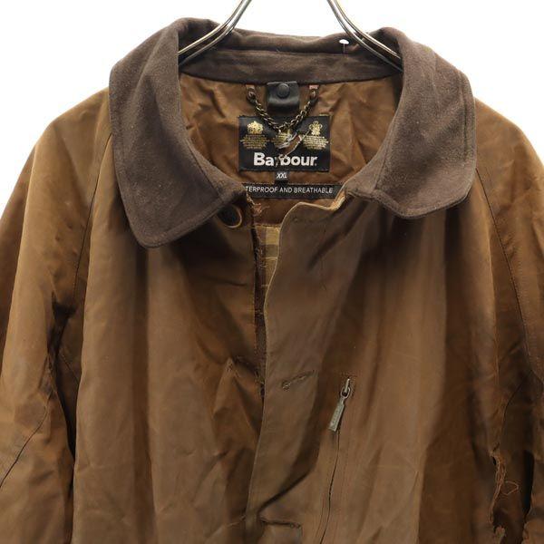 Barbour Voskovaná bunda XXL Hnědý kabát Pánský Použitý