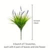 4 Bundles Artificial Plants Outdoor 14.1inch/35cm Fake Monkey GrassWith Flowers For Pot Garden Verandah Decor For Window GardenO