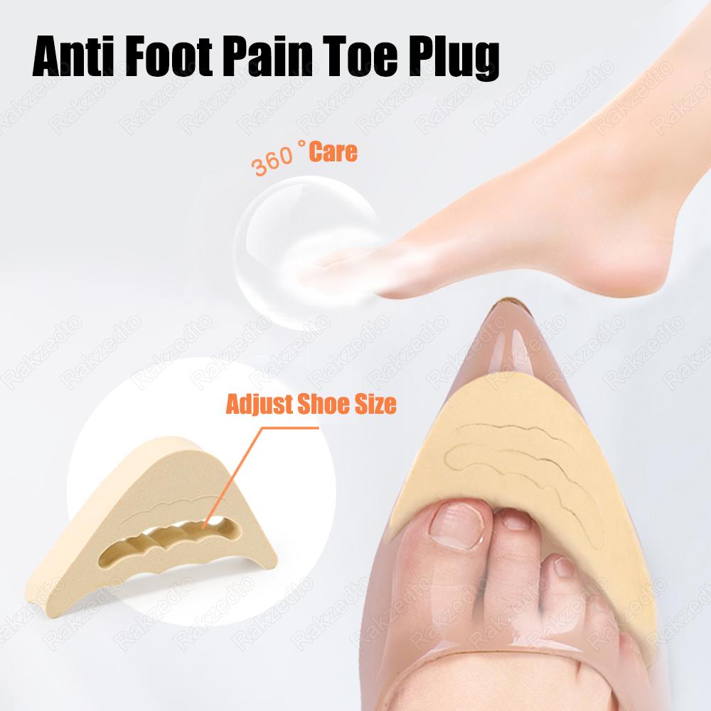 8pcs Forefoot Insert Pads Toe Plug Soft Sponge for High Heels Pain Relief Reduce Shoe Size Filler for Too Big Shoes Accessories
