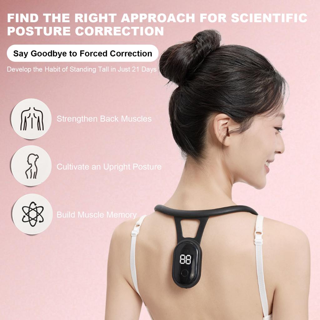 Posture Brace Trainer Realtime Scientific Monitoring Neck Hump Corrector with Smart Sensor Vibration Reminder for Men and Women