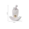 Yoga couple ceramic ornament Couple Figurines Ceramic Statue Hugging Lovers Tabletop Ornament White porcelain Decoration Crafts