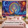 Tree of Life (194) Theme Wall Tapestry Customized With Name Text Personalized Hanging Tapestry For Bedroom Living Room Decor