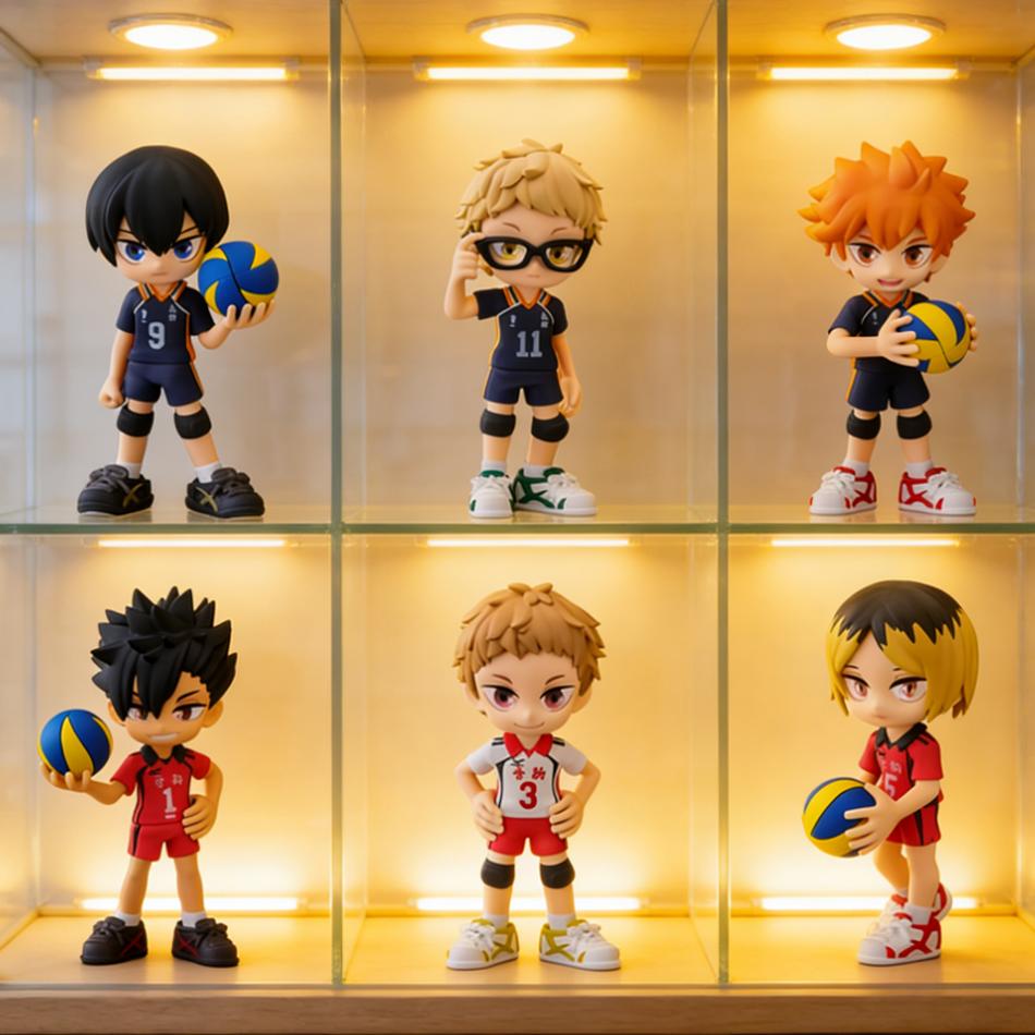 In Stock Popular Style 6Pcs Anime Peripheral Model Standing Pose Pvc Collection Ornaments Kids Plaything Present