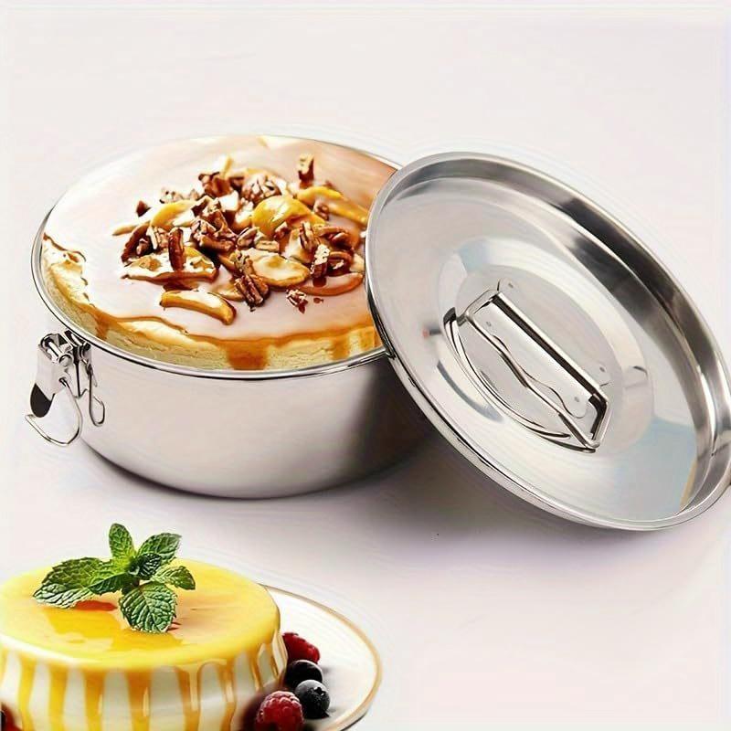 Flan Pan Mold Stainless Steel Cake Baking Flan Maker Flan Mold Set Chocolate Cheesecake Pans Kitchen Supplies Cake Baking Tools