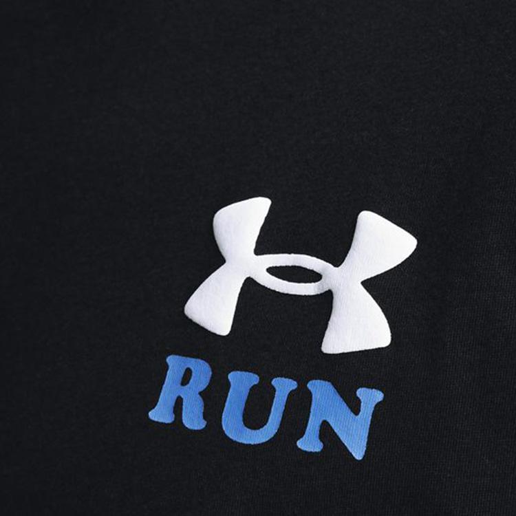 Under Armour Casual Breathable Running T-Shirt Men Tops Black 1369405-001