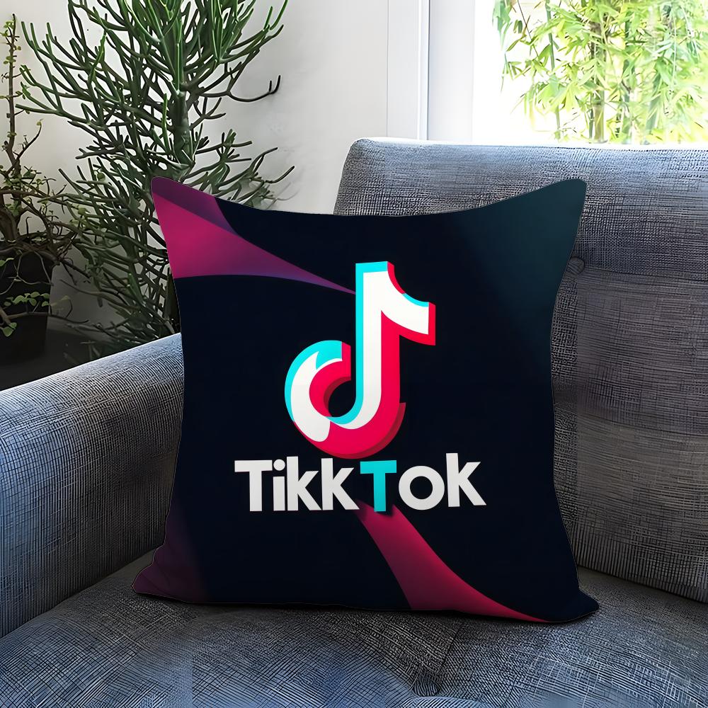 T-TikTok-K Cushion Cover Comfortable Reversible Pillow Cover Ideal for Car Sofa Bedroom & Beyond