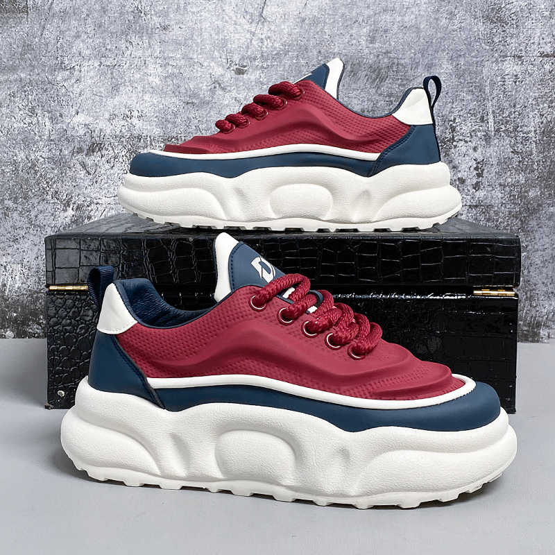 Fashion PU Leather With Holes Loafers Men Luxury High End Running Luxury Shoes Men Sports Sneakers Training Shoess Runing Nice