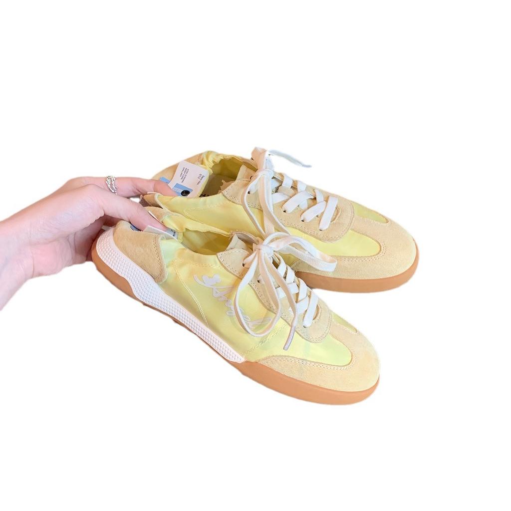 Factory Ballet Lithe Series~ Leather Forrest Gump Sneakers Lace-up Breathable Foot Training Shoes for Women