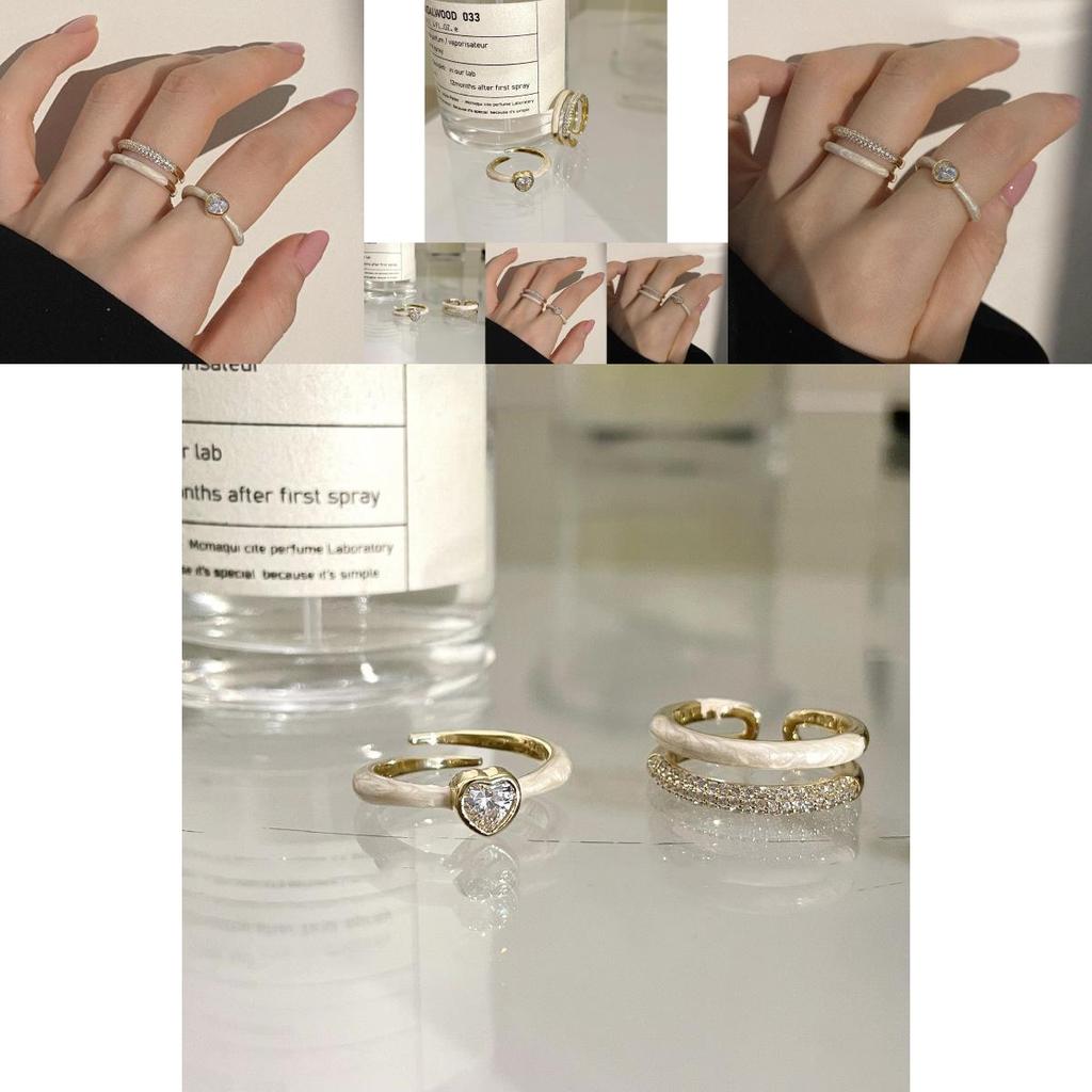 Elegant Copper Heart Ring For Women Featuring Trendy Geometric Style And Adjustable Fit