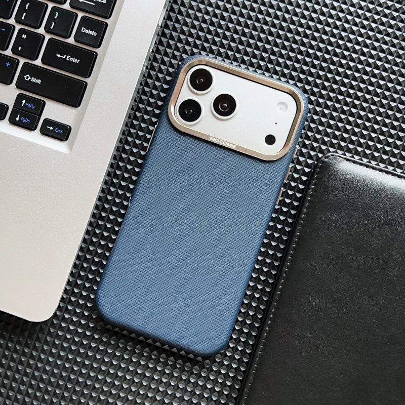 

Чехол из технической ткани для iPhone 17: Клетчатый, Магнитное крепление, Кожаный, Защита от падений, Совместим с Apple 16 и 12 iPhone 14 Pro синий