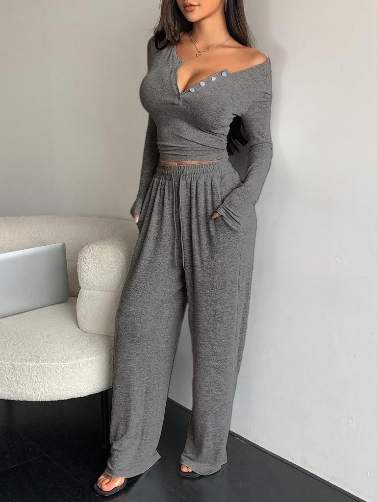 2025 European & American Sexy Slim Long-Sleeve Two-Piece Set