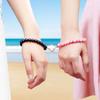 Magnet Couple Bracelets for Woman Men Romantic Heart Matching Lovers Natural Stone Beads Yoga Bracelet Valentine Gift Zircon
