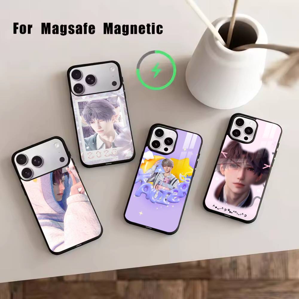 Qiyu Love and Deepspace Phone Case For iPhone17,16,15,14,13,12,11 Plus,Pro Magnetic For Magsafe Wireless Charging