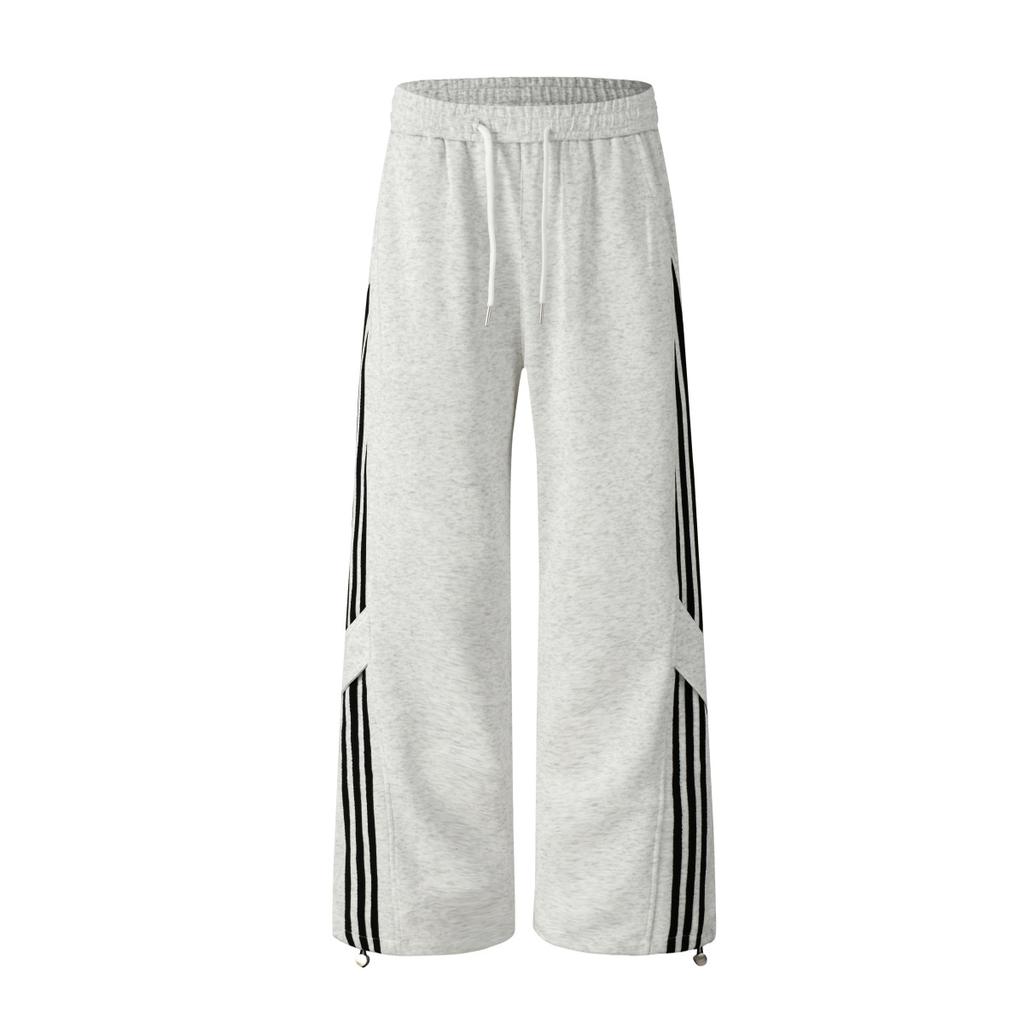 Trendy brand American retro striped sweatpants loose and drape wide-leg casual pants