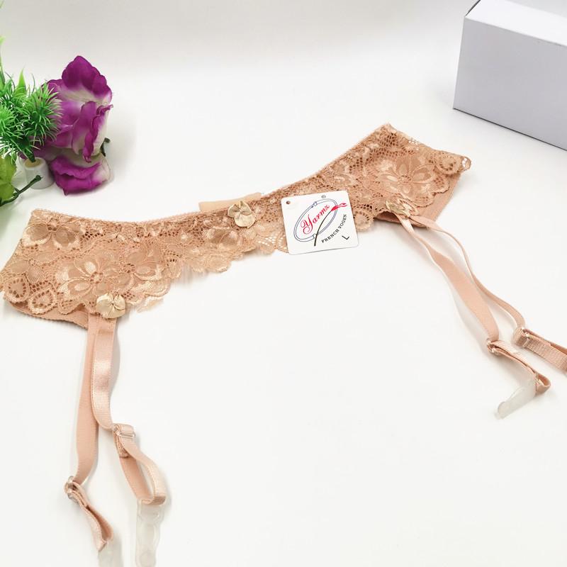 Women's Sexy Lingerie Lace Garter Suspenders Transparent Underwear Adjustable Double Breasted Waist Belt For Stockings