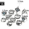 New European and American vintage ring set Water drop geometric women's joint tail ring