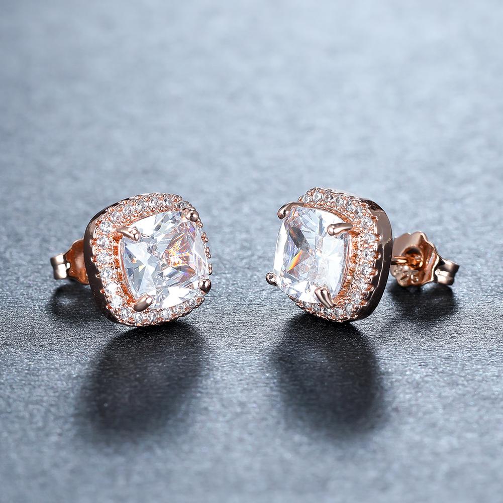 Buy 1 Pair Rose Gold Color White Aqua 
