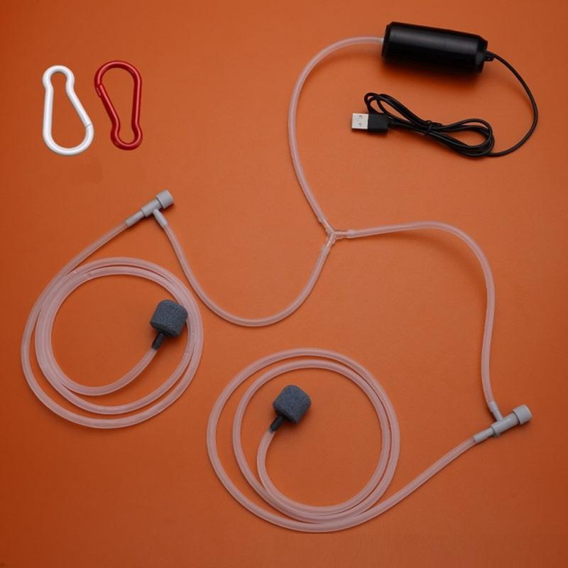 Household Silent Oxygen Pump Aerator Small Portable For Fish Tank Fish Farming Aquarium