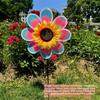 Multistyles Rotating Sunflower Wind Spinner Large Turntable Windmill  Outdoor Party Picnic Decor
