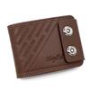 Cross-Border Men's Short Wallet with Multi-Card Slots, Dual Magnetic Buckle, and Dollar Money Clip