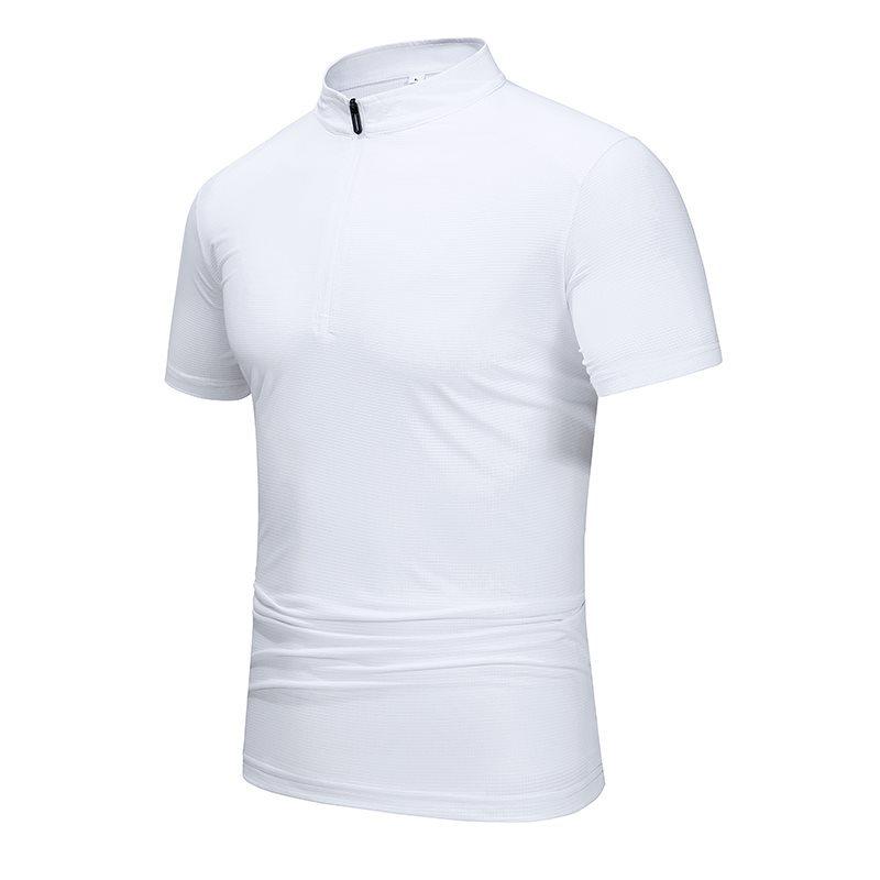 2026 Half-Zip Quick-Dry Polo: Lightweight, Breathable Short Sleeve Sport T-Shirt for Casual Fitness & Running