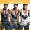 Hochwertiges Herren Bodybuilding Tank Top Muskel T-Shirt mit 3D Superman Design