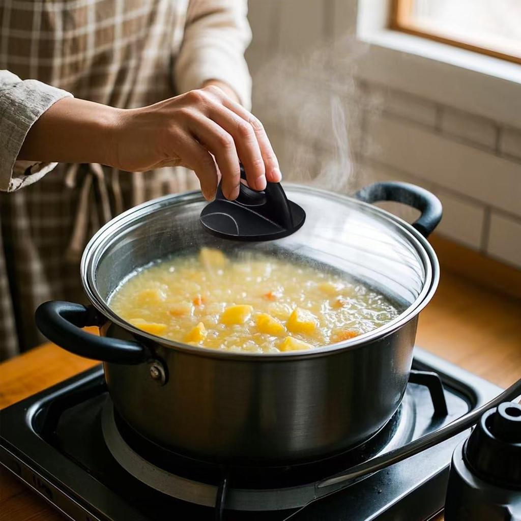 2Pcs Universal Pot Lid Top Replacement Knob, Bakelite Pan Lid Holding Handle, Heat Resistant and Prevent Static Electricity, Easy Installation Easy