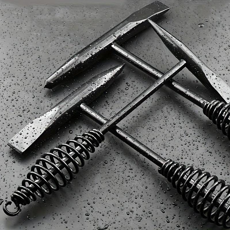 A High- Welding Hammer with a Spring Handle, Designed for Welders to Remove Rust, Used As a Slag Hammer for Metalworking And Processing Equipment