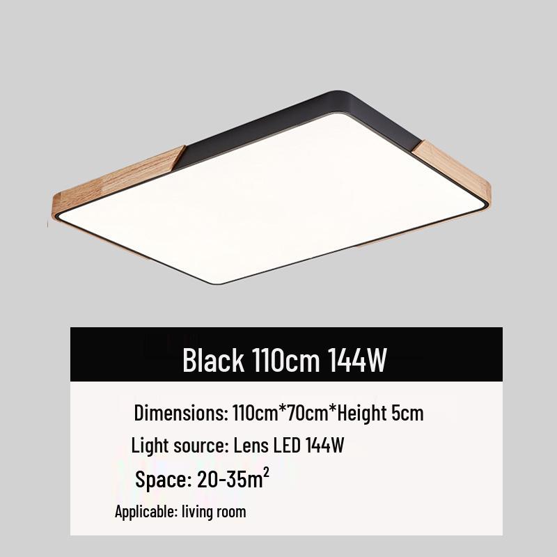 Natural Wood LED Ceiling Lamp for Bedroom and Living Room
