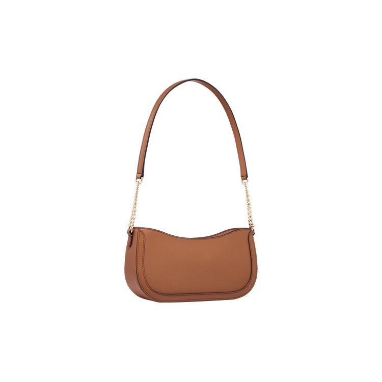 New MICHAEL KORS Leather Crescent Bag Shoulder Bag Small Size Women's Leather Brown/Milk White/Green 35S4G9GU5L