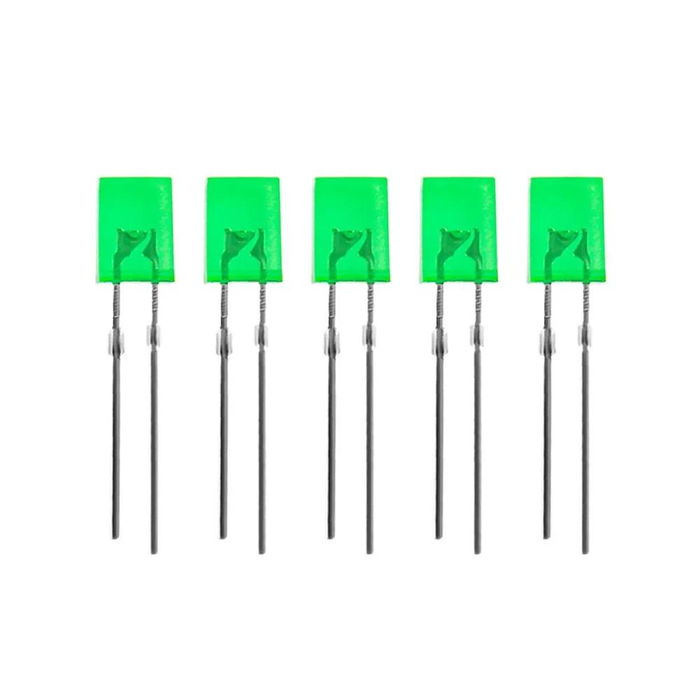 100 STÜCKE Quadratische Leuchtende LED Diode 2X5X7mm LED Diode 2*5*7mm Rot Gelb Grün Blau Weiß Dioden für DIY Elektronik-Kit