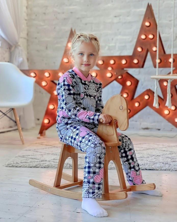 Girls’ Button-Up Pajama – Soft Fabric & Cute Prints, Demi-season, 6077-024-5 HC