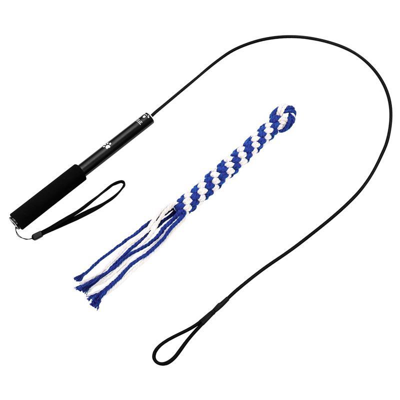 Lange Teleskopstange Hundestock Flirtstange Interaktives Welpenspielzeug Haustier Reizstange Hundejagd-Reizstange Langlebiges Material