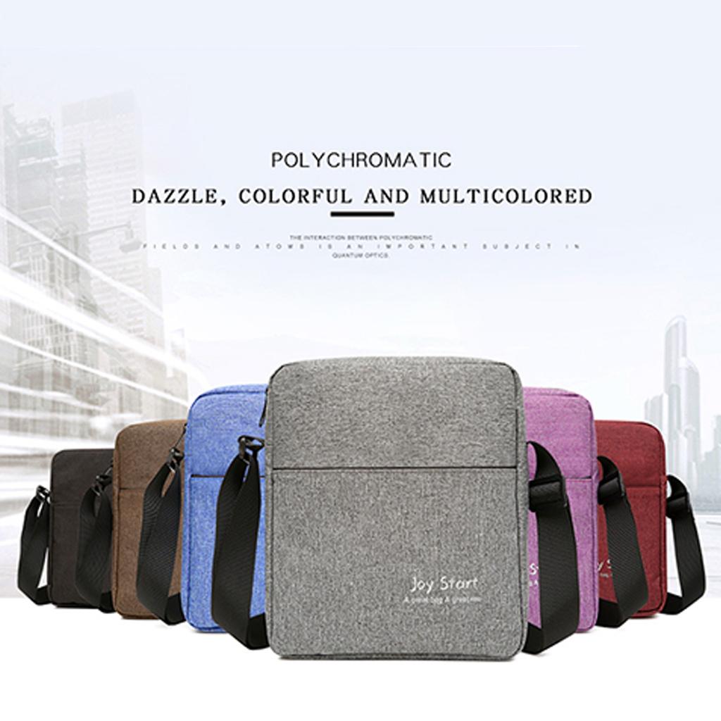 Men'S Shoulder Bag Mobile Phone Bag Simple And Durable Oxford Cloth Light And Large Capacity Commuter Travel Slung Small Bag.
