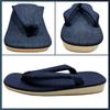 Edoten Shigi Geta Sandals, Made in Japan, Candy Sole, All Denim (Black Lining), Size LL