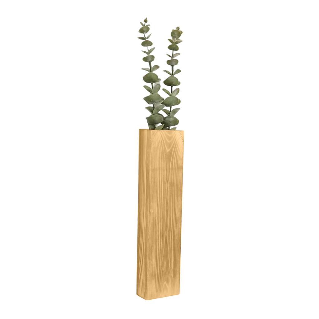 Wooden Wall Vase Decoration for Dried Flowers Hanging Plant Container Natural Wood Hanging Planter Home Decor Wall Mounted Vase