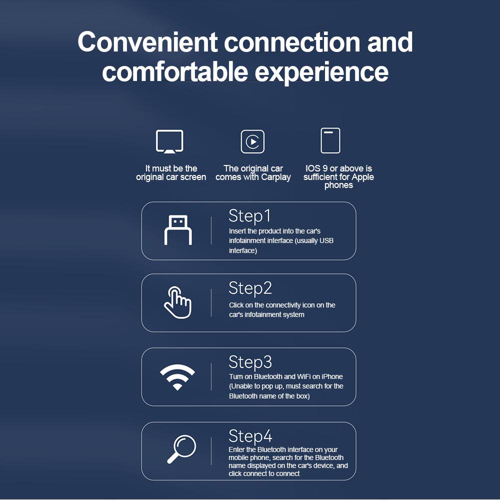 2 i 1 Trådløs CarPlay Android Auto Trådløs Adapter Smart Mini Box Plug And Play WiFi Fast Connect Universal For Nissan Toyota