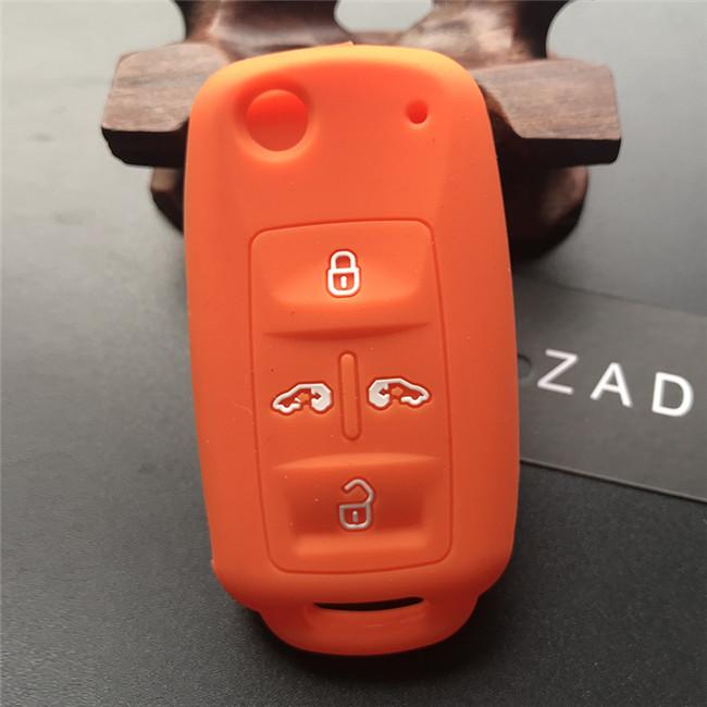 ZAD Silicone Car Key Case For Volkswagen for VW Sharan Multivan T5 MVP 4 Button Remote Car Accessories Shell Holder