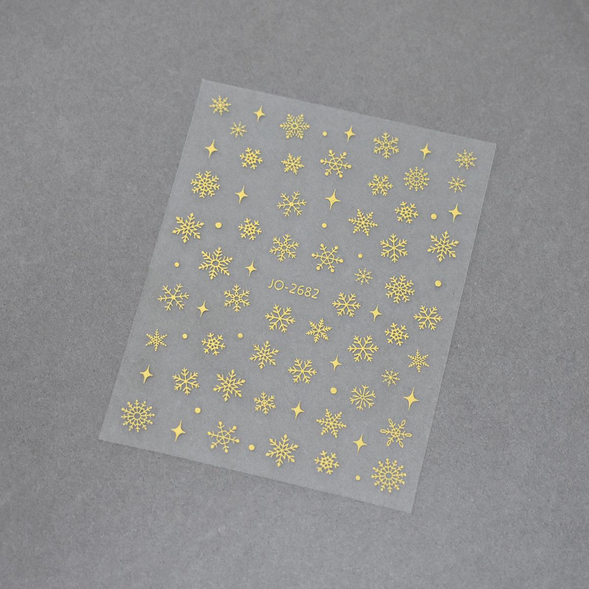 2025 Snowflake Nail Stickers for Autumn/Winter Festive Season